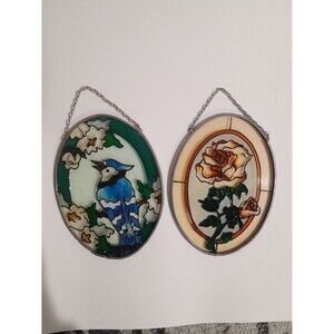 Vintage Bird and Floral Suncatchers